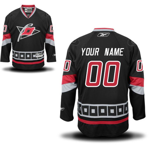 Reebok Carolina Hurricanes Men Premier Alternate Custom NHL Jersey - Black->women nhl jersey->Women Jersey